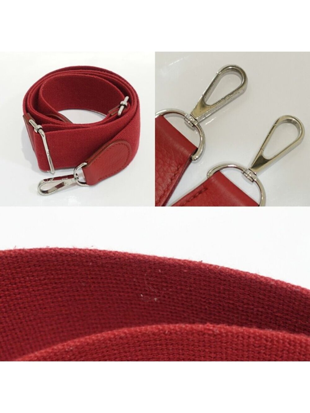 Hermes Evelyne 3 Trois PM Made Togo Red Silver Shoulder Bag - Picture 7 of 7
